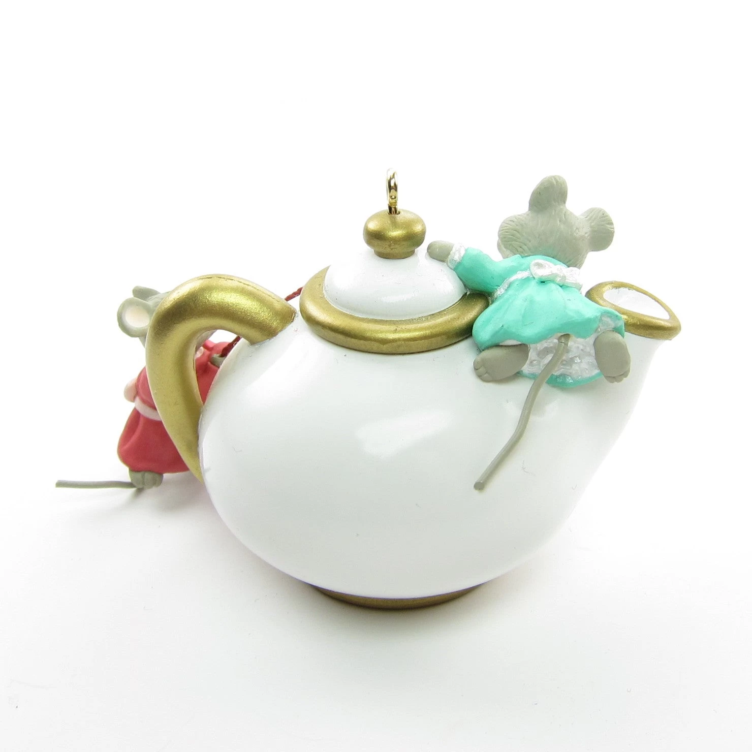Tea For Two Vintage Hallmark 1995 Christmas Tea Pot Friendship Ornament 2 Tea For Two Vintage Hallmark 1995 Christmas Tea Pot Friendship Ornament - Image 2