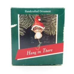 Hallmark Hang In There Mouse In Santa Hat Vintage 1989 Christmas Ornament 9 Hallmark Hang In There Mouse In Santa Hat Vintage 1989 Christmas Ornament -Toy Store Vintage hallmark hang in there santa mouse ornament