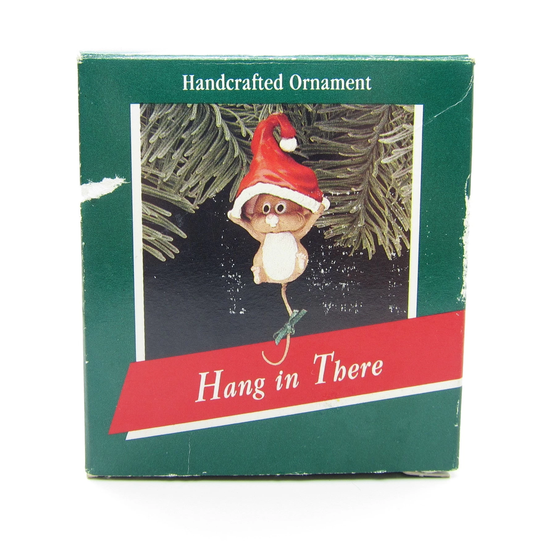Hallmark Hang In There Mouse In Santa Hat Vintage 1989 Christmas Ornament 3 Hallmark Hang In There Mouse In Santa Hat Vintage 1989 Christmas Ornament - Image 3
