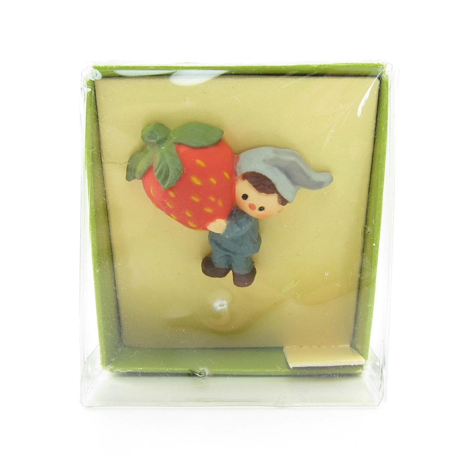 Pixie Boy With Strawberry Vintage Hallmark Lapel Pin 5 Pixie Boy With Strawberry Vintage Hallmark Lapel Pin - Image 5