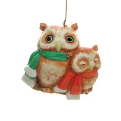 Watch Owls Ornament Vintage 1992 Hallmark Magic Light Christmas Keepsake -Toy Store Watch owls hallmark 1992 porcelain ornament light up keepsake