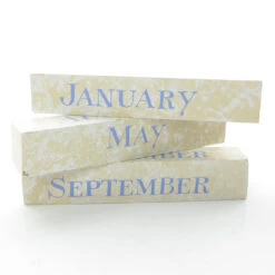 Marjolein Bastin Pansies Perpetual Block Calendar Hallmark Desk Decor -Toy Store Year months perpetual calendar blocks marjolein bastin