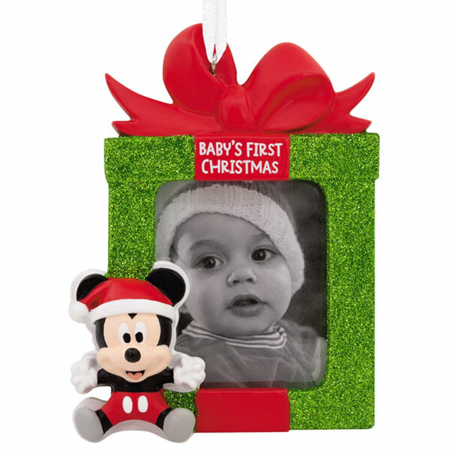 Hallmark 3" Mickey Baby's First Christmas Photo Holder Personalized Ornament 3HCM0996 1 Hallmark 3" Mickey Baby's First Christmas Photo Holder Personalized Ornament 3HCM0996