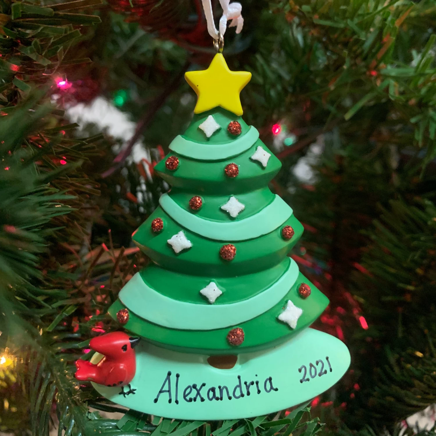 Hallmark 3.85" Christmas Tree Personalized Ornament 1HGO2503 2 Hallmark 3.85" Christmas Tree Personalized Ornament 1HGO2503 - Image 2
