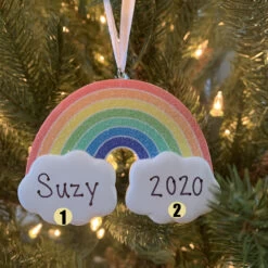 Hallmark 3.5" Rainbow Personalized Christmas Ornament 1HGO2253