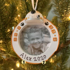 Hallmark 3" BB-8 Star Wars™ Photo Holder Personalized Christmas Ornament 2HCM5419