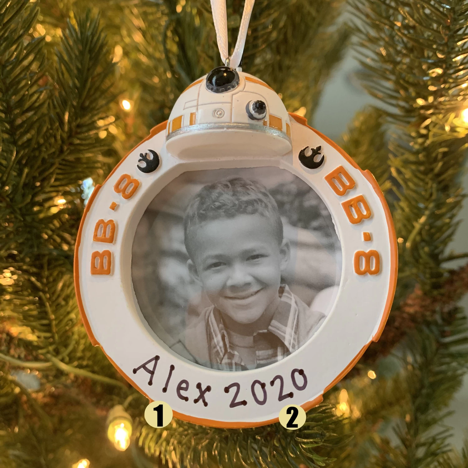Hallmark 3" BB-8 Star Wars™ Photo Holder Personalized Christmas Ornament 2HCM5419 1 Hallmark 3" BB-8 Star Wars™ Photo Holder Personalized Christmas Ornament 2HCM5419