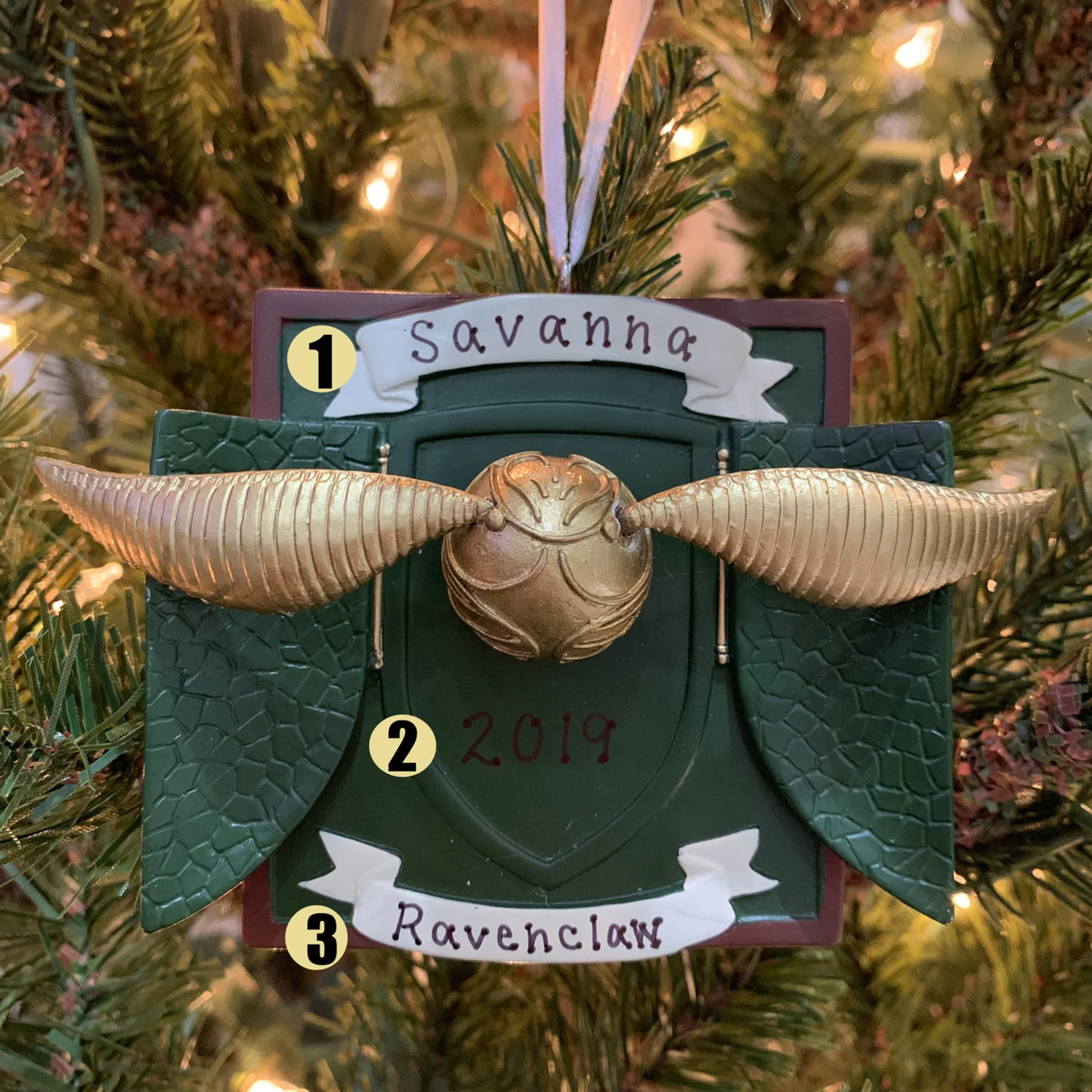 Hallmark 3" Harry Potter Golden Snitch Personalized Christmas Ornament 3HCM1000 1 Hallmark 3" Harry Potter Golden Snitch Personalized Christmas Ornament 3HCM1000