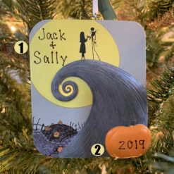 Hallmark 3.9" The Nightmare Before Christmas Personalized Christmas Or Halloween Ornament 3HCM1001